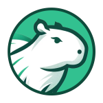 Logo abrégé de Capybara SI représentant un capybara en nuance de vert.